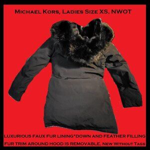 Michael Kors Down and Feather Ladies Jacket Size XXS, NEW/NWOT